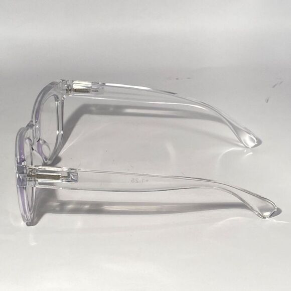 1324  Mona Reading Glasses 1.25 Readers Clear Frames NWT - Picture 4 of 9